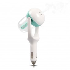 Car Humidifier Essential Oil Aroma Diffuse Humidifier Portable with Car Charger Port 50ml - Blue